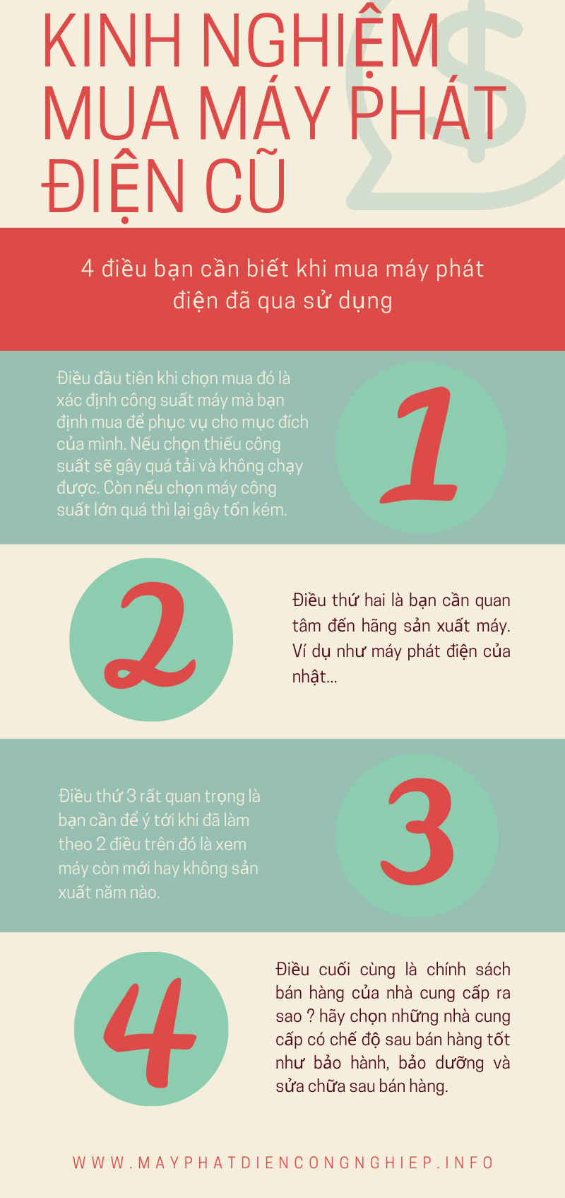 Kinh nghiệm bạn cần biết khi mua máy phát điện cũ