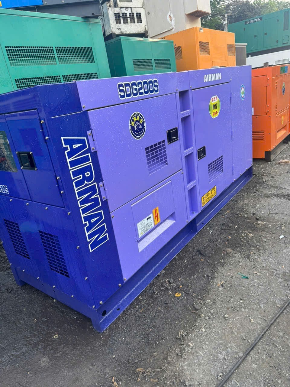 Máy phát điện Airman 200kVA cũ Nhật bãi chạy dầu 3 pha giá rẻ