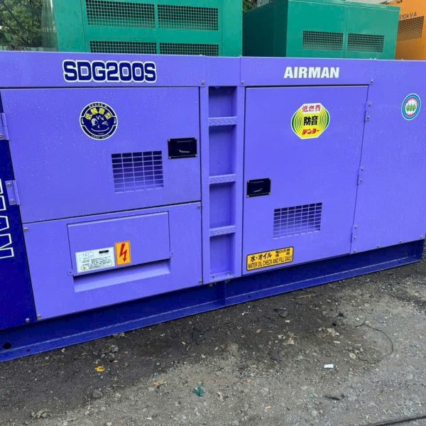 Máy phát điện Airman 200kVA cũ Nhật bãi chạy dầu 3 pha giá rẻ