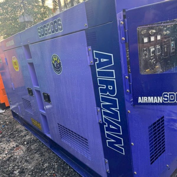 Máy phát điện Airman 200kVA cũ Nhật bãi chạy dầu 3 pha giá rẻ