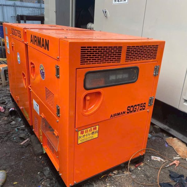Máy phát điện Airman 75kVA cũ Nhật bãi chạy dầu 3 pha giá rẻ