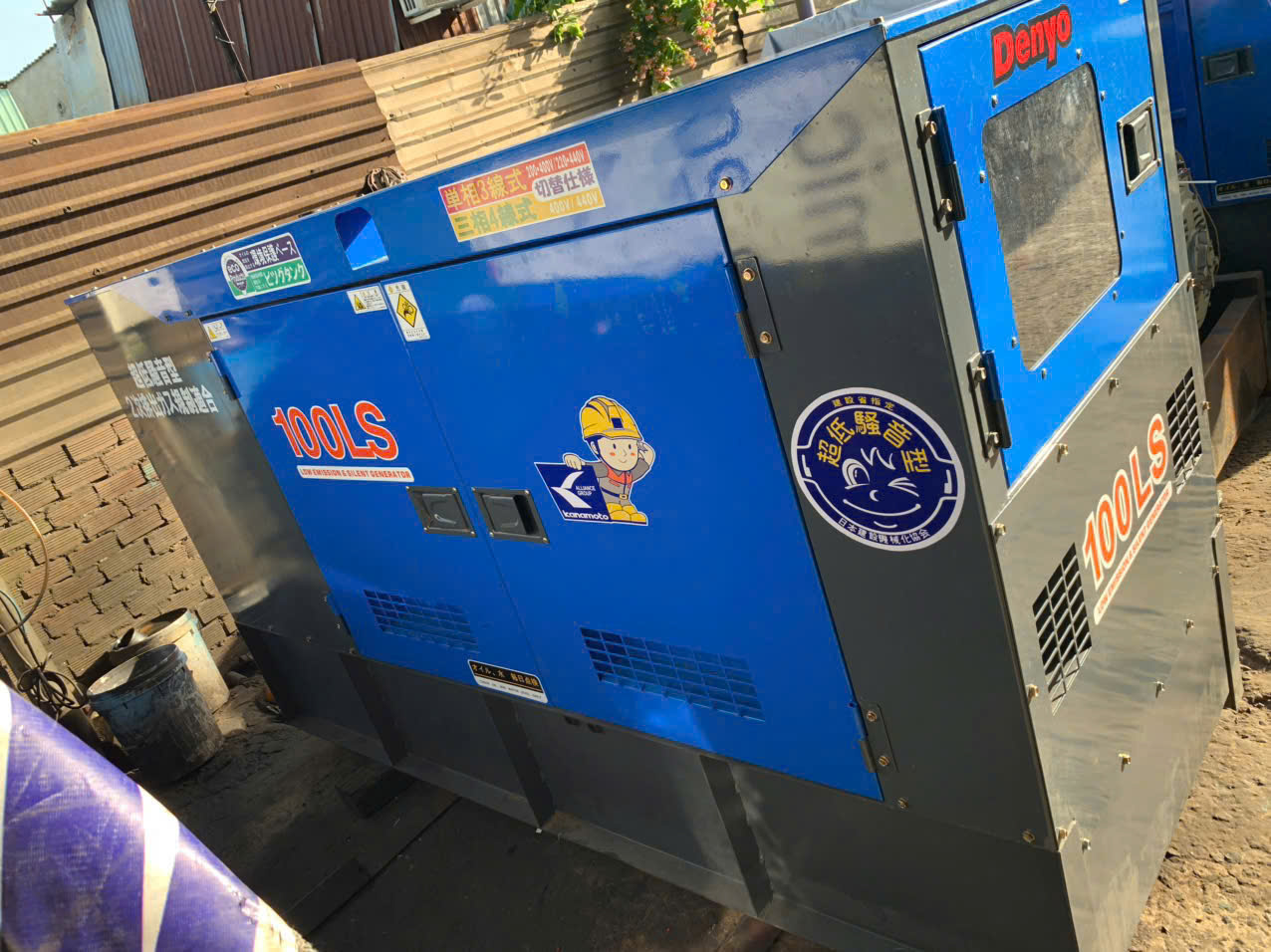 Máy phát điện Yanmar, Denyo 100kVA cũ Nhật bãi chạy dầu 3 pha giá rẻ