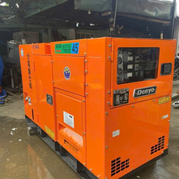 Máy phát điện Denyo 45kVA cũ Nhật bãi chạy dầu 3 pha giá rẻ