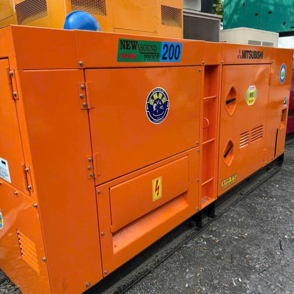 Máy phát điện Denyo Mitsubishi 200kVA cũ Nhật bãi chạy dầu 3 pha giá rẻ