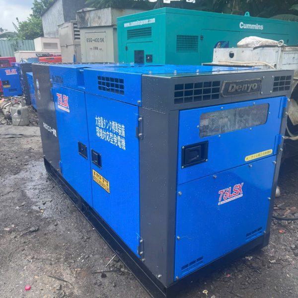 Máy phát điện yanmar denyo 75kva cũ nhật bãi chạy dầu 3 pha giá rẻ