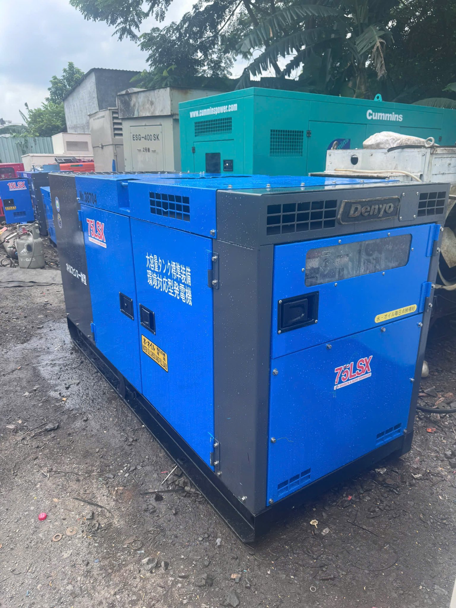 Máy phát điện yanmar denyo 75kva cũ nhật bãi chạy dầu 3 pha giá rẻ