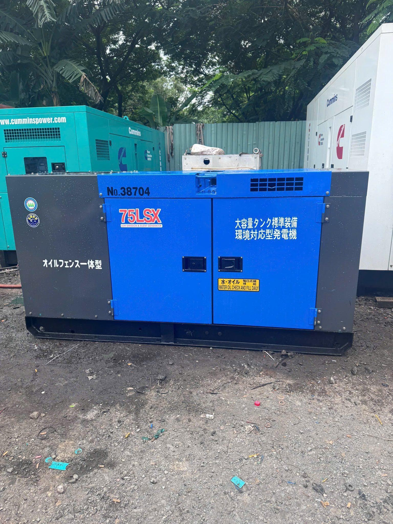 Máy phát điện yanmar denyo 75kva cũ nhật bãi chạy dầu 3 pha giá rẻ