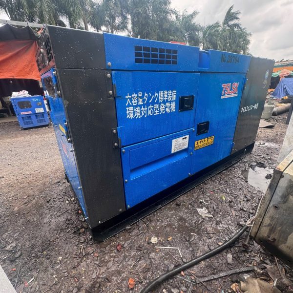 Máy phát điện yanmar denyo 75kva cũ nhật bãi chạy dầu 3 pha giá rẻ