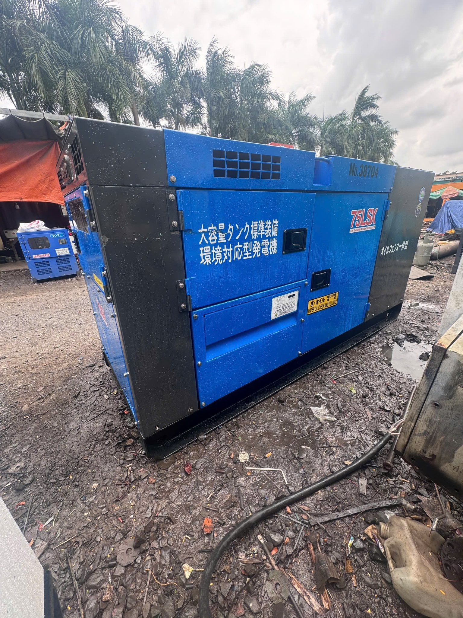 Máy phát điện yanmar denyo 75kva cũ nhật bãi chạy dầu 3 pha giá rẻ