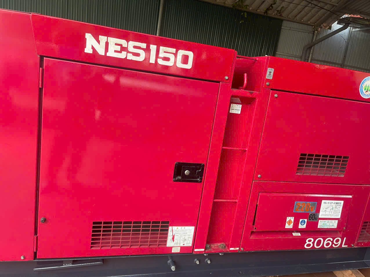 Máy phát điện NES150 150kVA cũ Nhật bãi chạy dầu 3 pha giá rẻ
