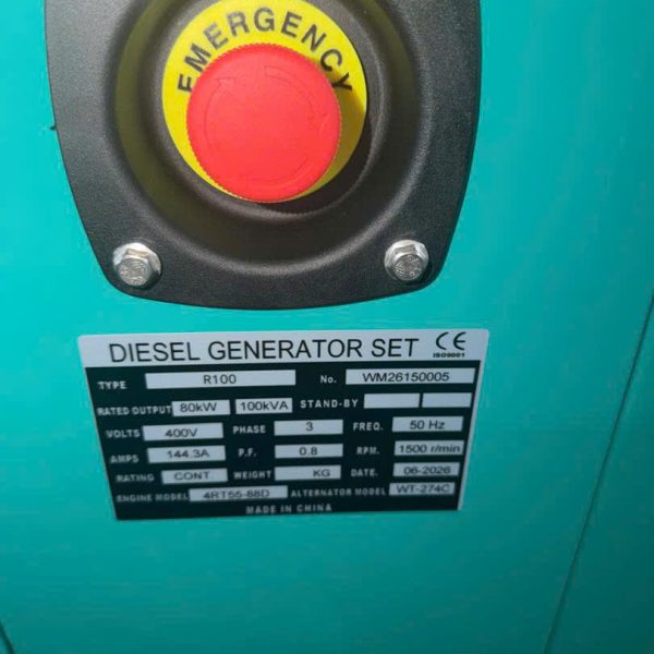Máy phát điện Cummins 100kva (80kw) mới 100%