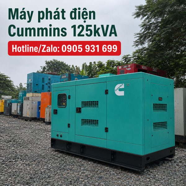 Máy phát điện Cummins 125kva (100kw) mới 100%