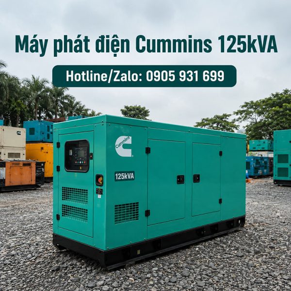 Máy phát điện Cummins 125kva (100kw) mới 100%
