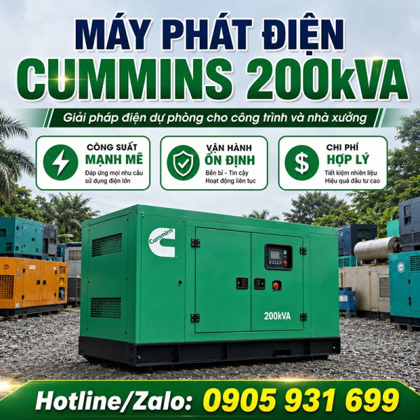 Máy phát điện Cummins 200kVA