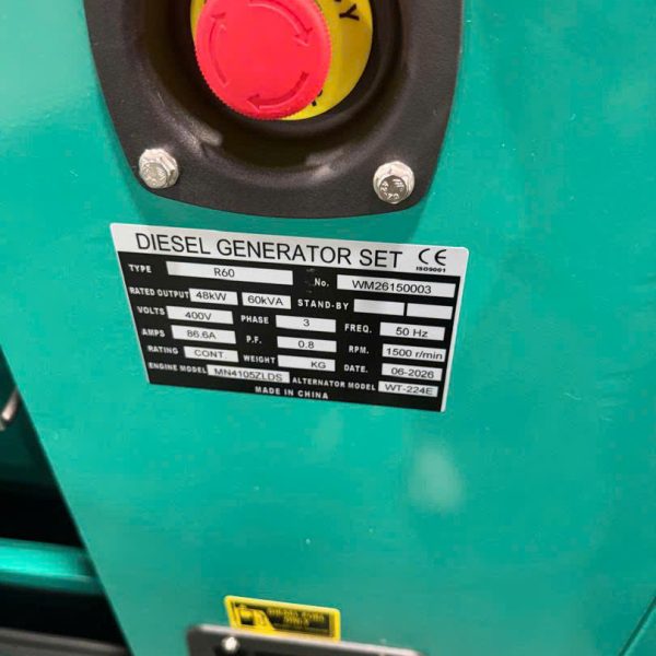 Máy phát điện Cummins 60kva (48kw) mới 100%
