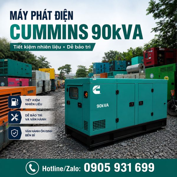 Máy phát điện Cummins 90kva mới chính hãng