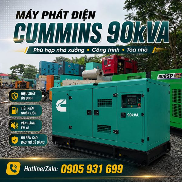 Máy phát điện Cummins 90kva mới chính hãng