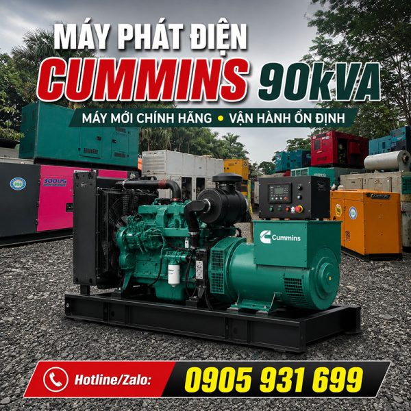 Máy phát điện Cummins 90kva mới chính hãng