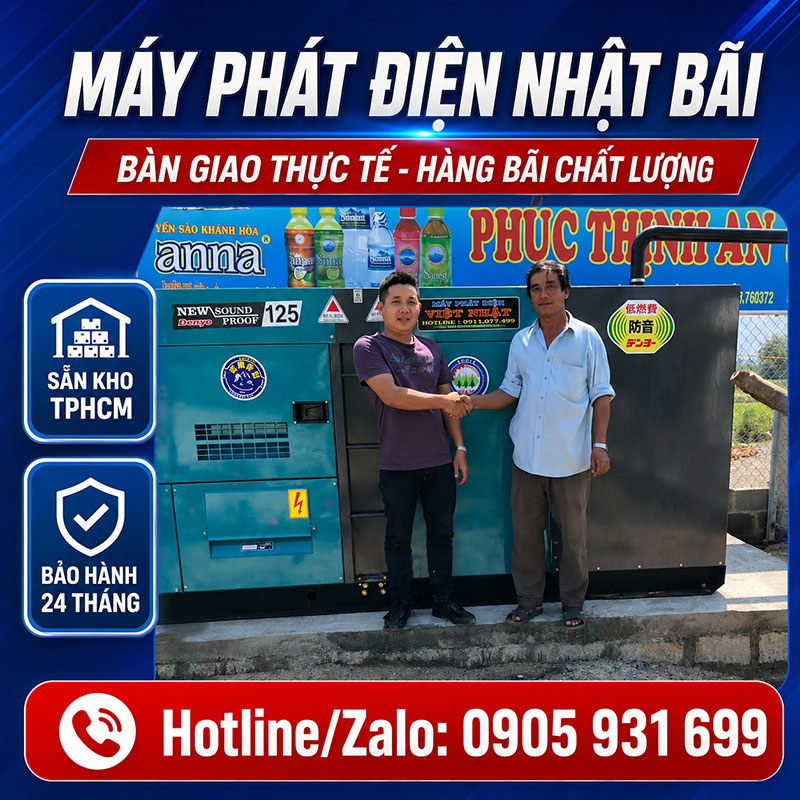 Giao máy phát điện Nhật bãi chất lượng