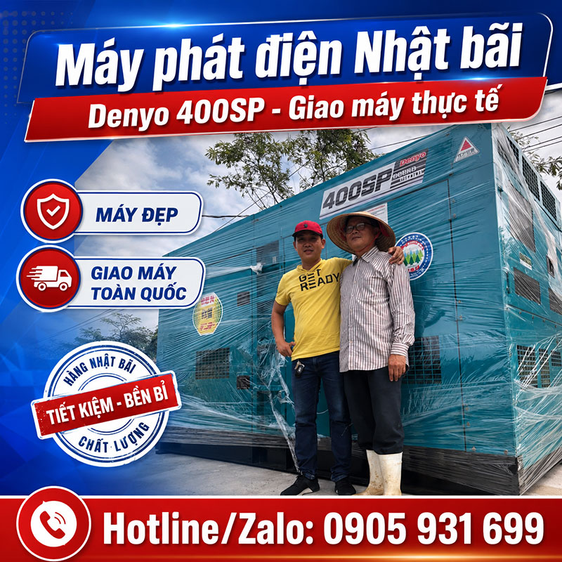 Giao máy phát điện Nhật bãi 400kva
