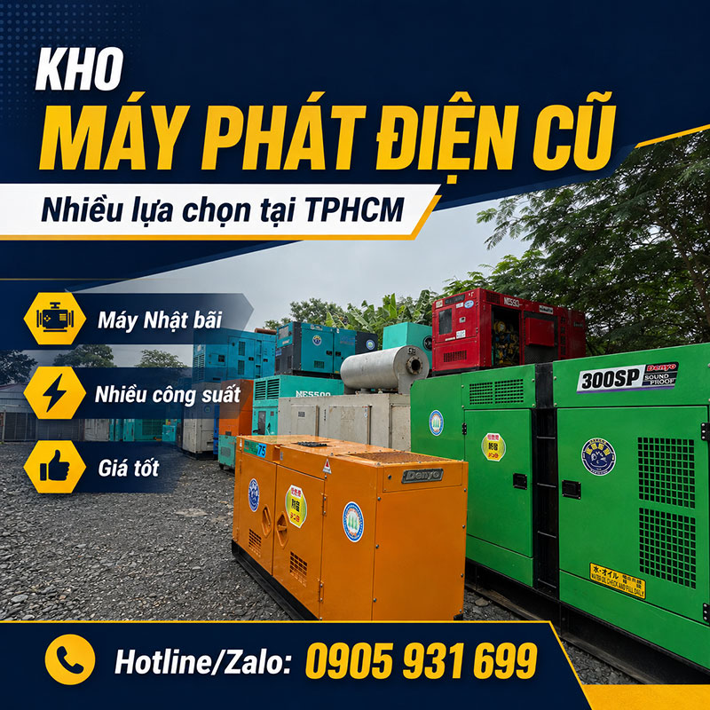 Kho máy phát điện cũ tại TPHCM