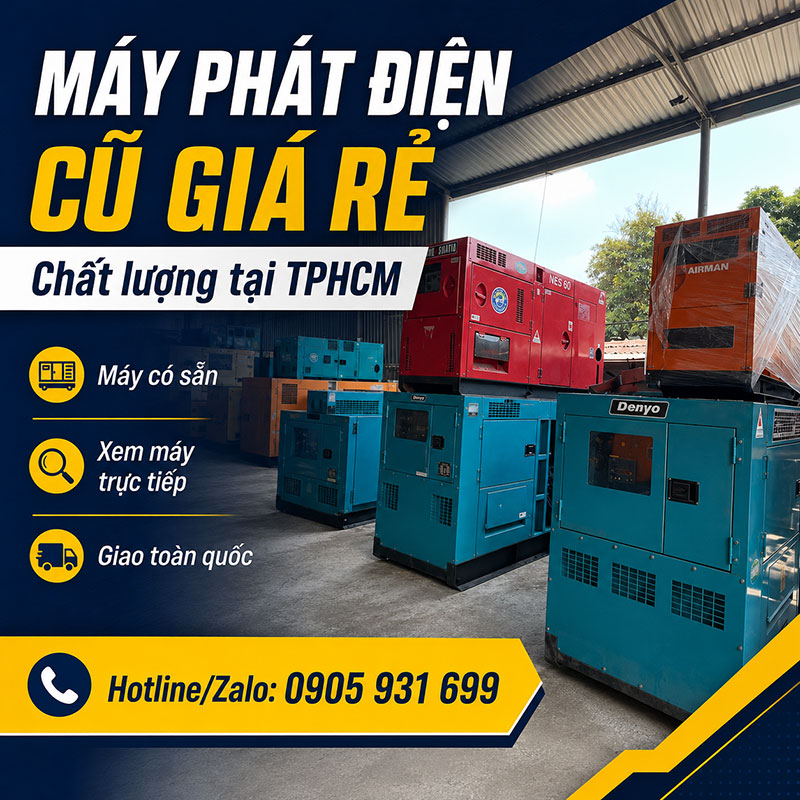 Máy phát điện cũ giá rẻ