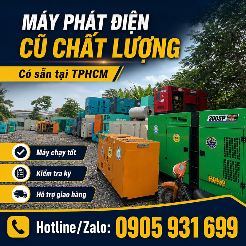 Máy phát điện cũ tại TPHCM