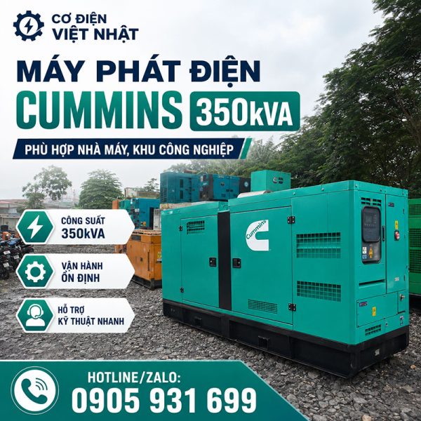 Máy phát điện Cummins 350kVA 280kW mới chính hãng
