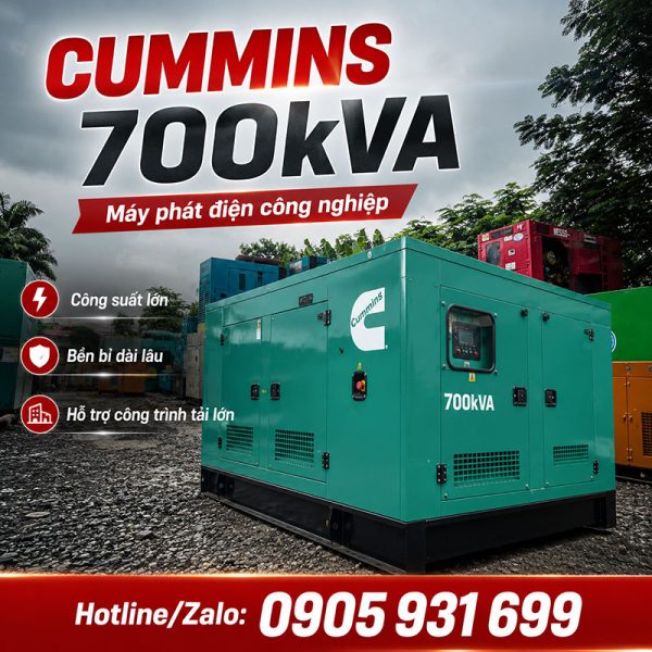 Máy phát điện Cummins 700kVA mới chính hãng