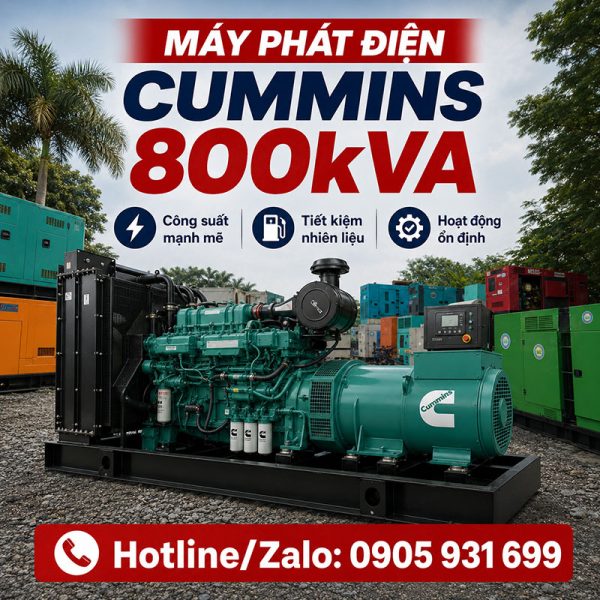 Máy phát điện Cummins 800kVA mới chính hãng