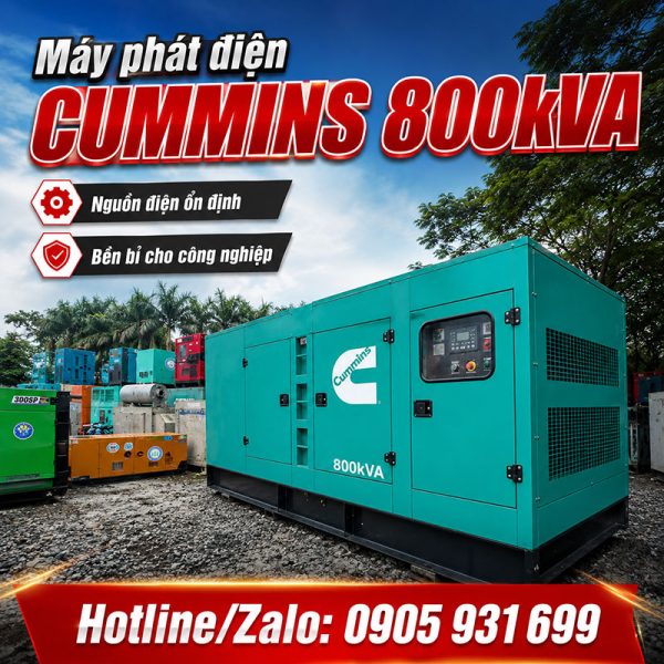 Máy phát điện Cummins 800kVA mới chính hãng
