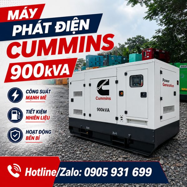 Máy phát điện Cummins 900kVA mới chính hãng