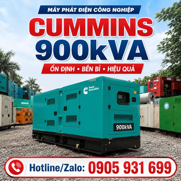 Máy phát điện Cummins 900kVA mới chính hãng
