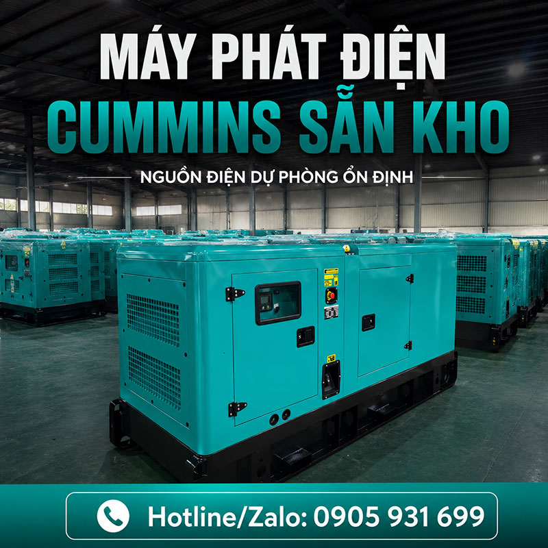 Máy phát điện Cummins hàng sãn kho
