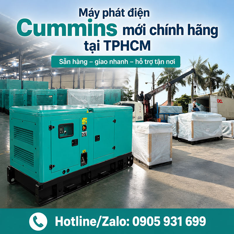 Máy phát điện cummins mới chính hãng tại TPHCM