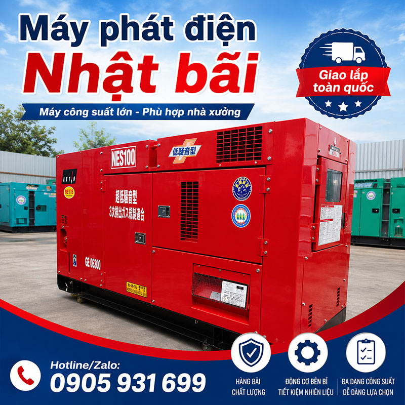 Máy phát điện nhật bãi 100kva