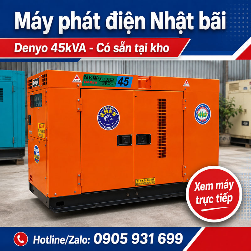 Máy phát điện nhật bãi denyo 45kva