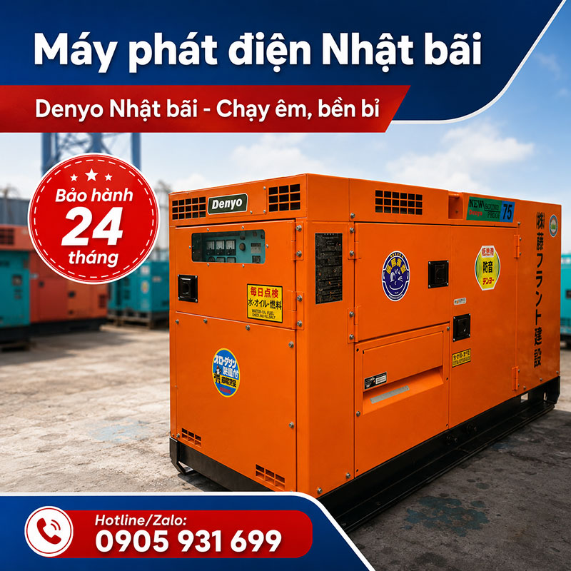 Máy phát điện nhật bãi denyo 75kva
