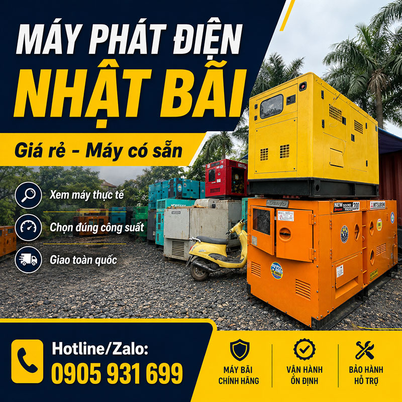 Máy phát điện Nhật bãi