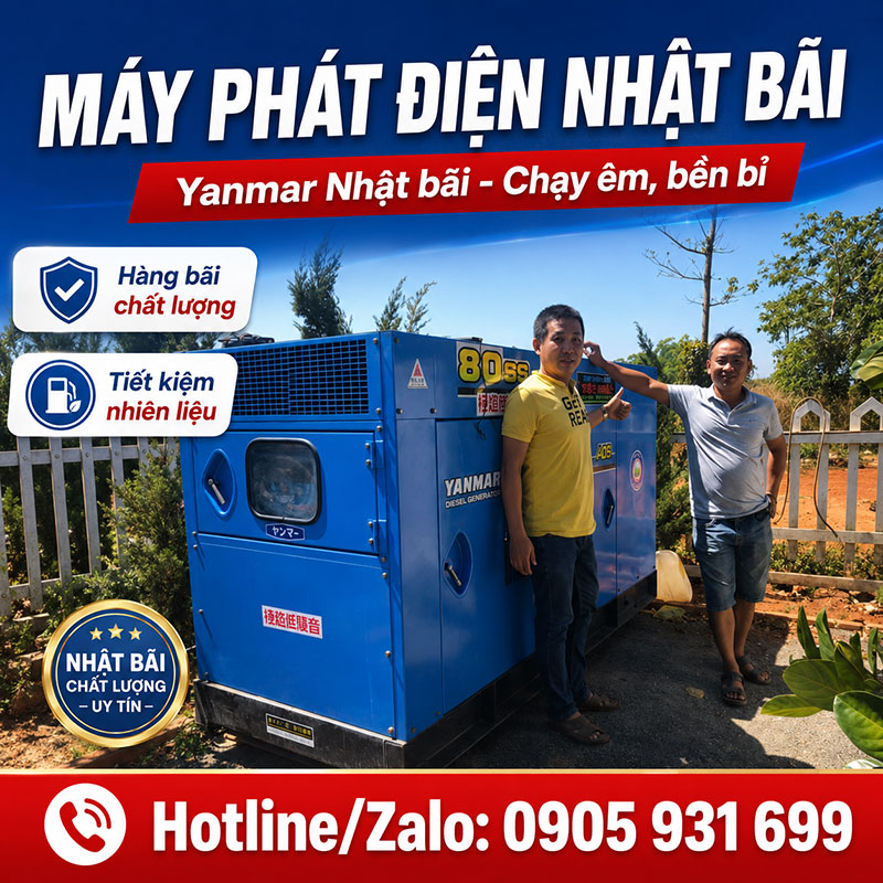 Máy phát điện Nhật bãi yanmar