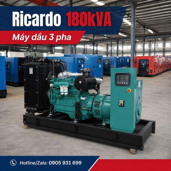 Máy phát điện Ricardo 180kVA mới chính hãng