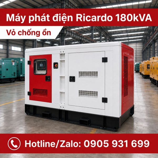 Máy phát điện Ricardo 180kVA mới chính hãng