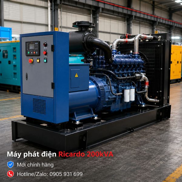 Máy phát điện Ricardo 200kVA mới chính hãng
