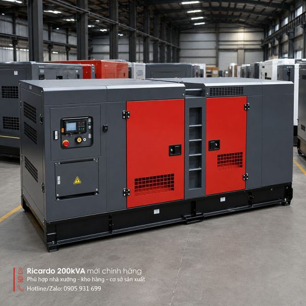 Máy phát điện Ricardo 200kVA mới chính hãng