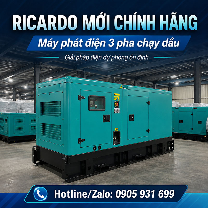 Máy phát điện Ricardo mới chính hãng tại TPHCM