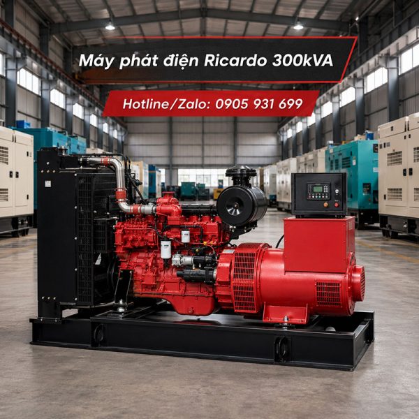 Máy phát điện Ricardo 300kVA mới chính hãng