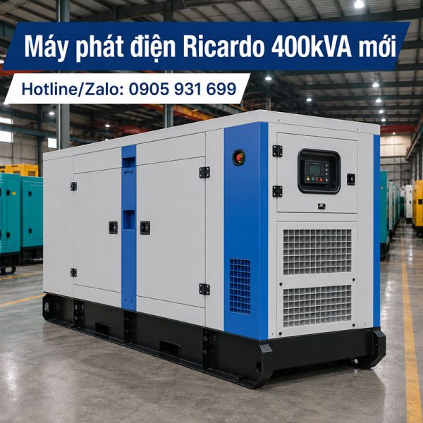 Máy phát điện Ricardo 400kVA mới chính hãng