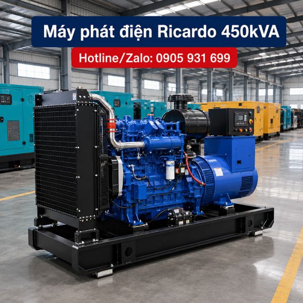 Máy phát điện Ricardo 450kVA mới chính hãng