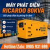 Máy phát điện Ricardo 80kVA mới chính hãng