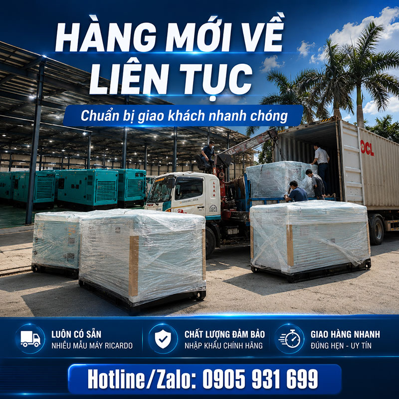 Máy phát điện Ricardo mới chính hãng tại TPHCM